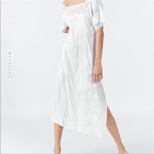 Zara embroidered white dress/cover up
